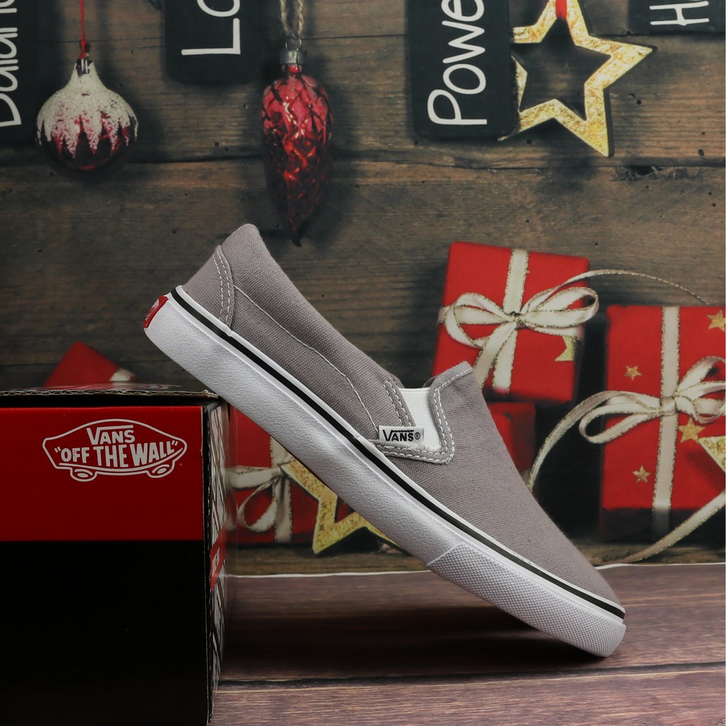 Giày slipon xám nam cổ thấp | BigBuy360 - bigbuy360.vn