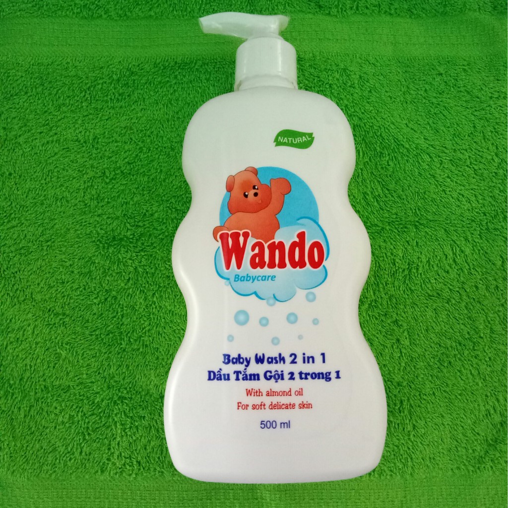 Dầu tắm gội 2in1 Wando chai 500ml