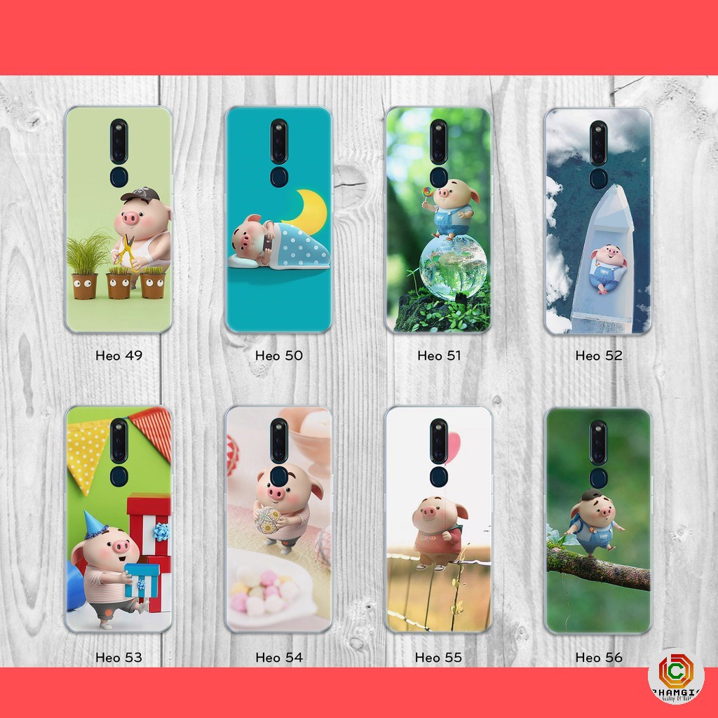 Ốp lưng in hình oppo F11 pro mẫu heo dễ thương