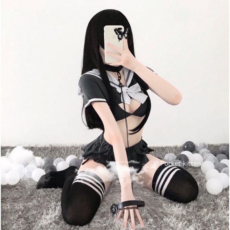 Cosplay nữ sinh Nhật Bản anime - bộ đồ ngủ sexy gợi cảm