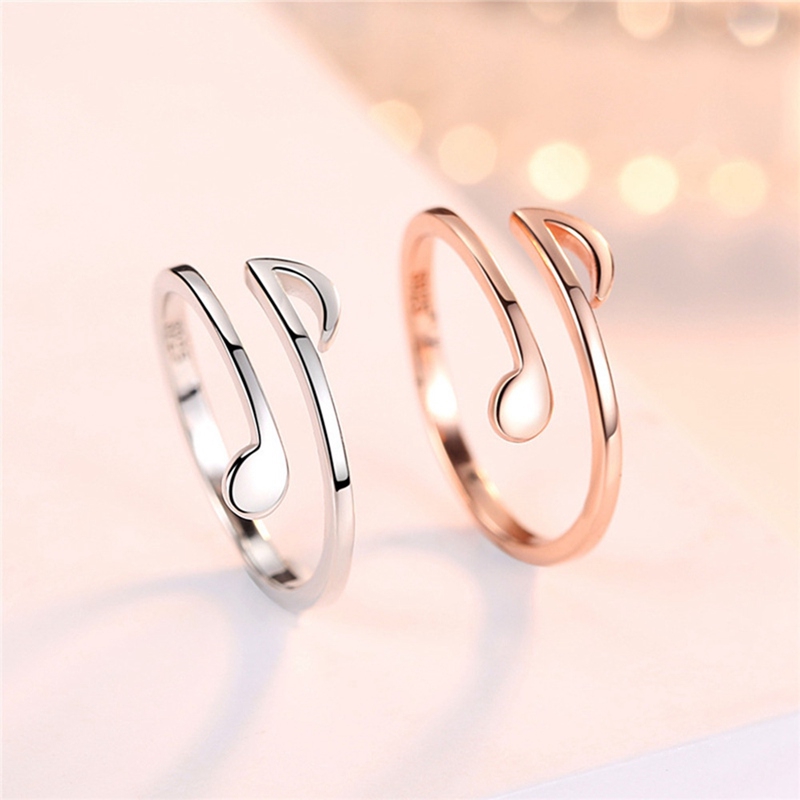 Nhẫn Dáng Hở Hình Nốt Nhạc Thời Trang Dành Cho Phụ Nữ