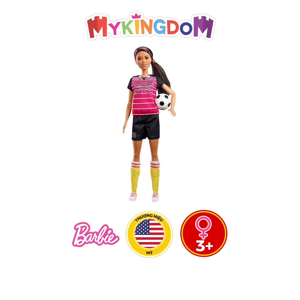 [Mã LIFEMKD3 giảm 100K đơn 499K] Búp bê nghề nghiệp BARBIE kỉ niệm 60 năm - Cầu thủ đá bóng