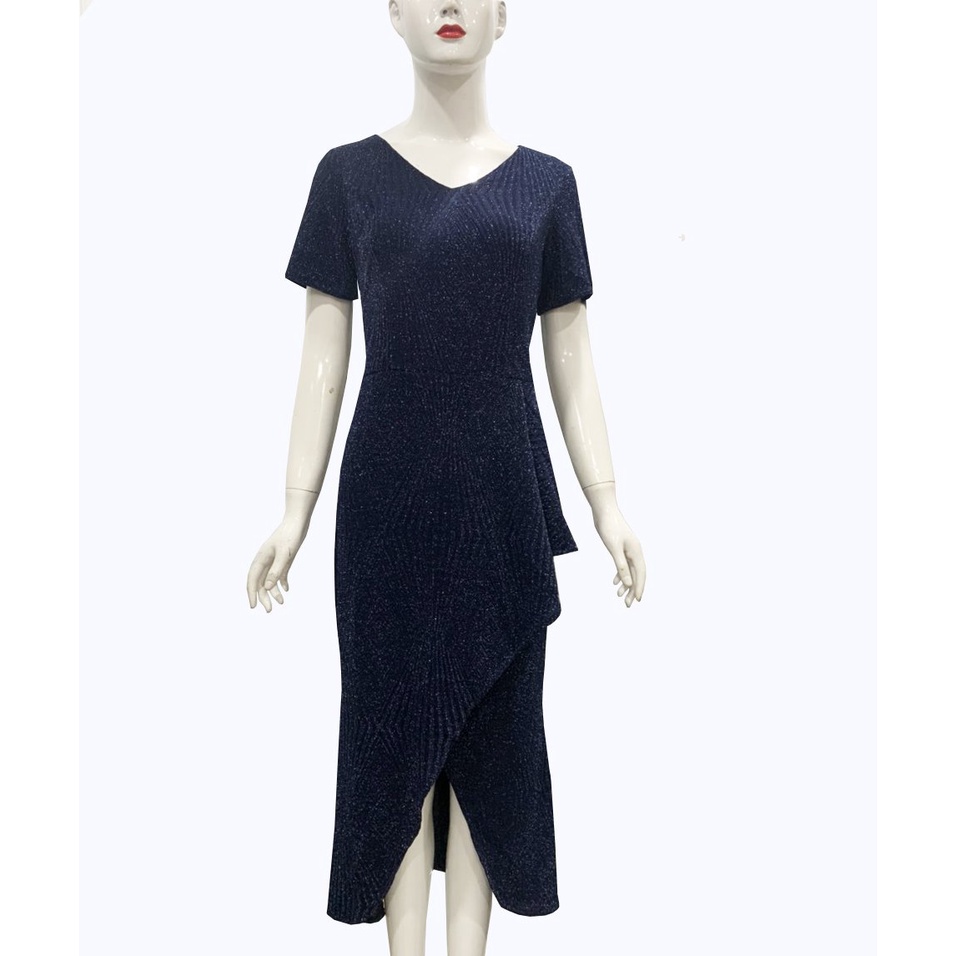 GOTI - Đầm Xoè Bigsize Nữ Thun Kim Tuyến Cao Cấp Dành Tặng Mẹ Trung Niên U50 U60 3335