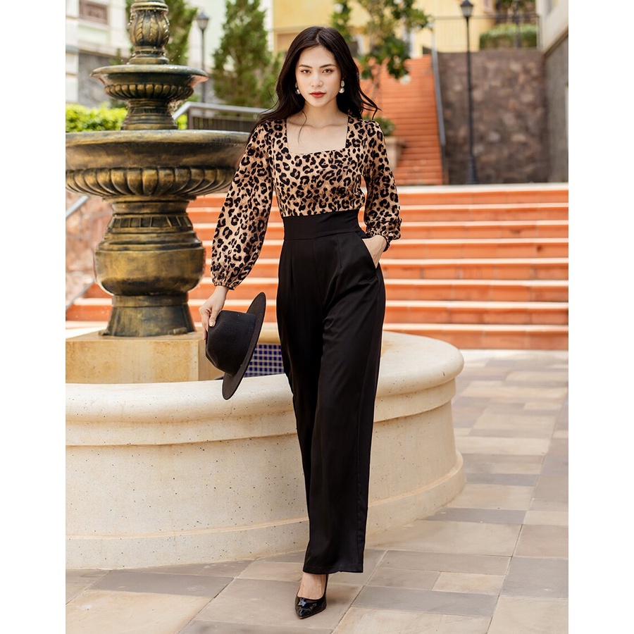 Jumpsuit cổ U quần ống rộng - JUMPC1134