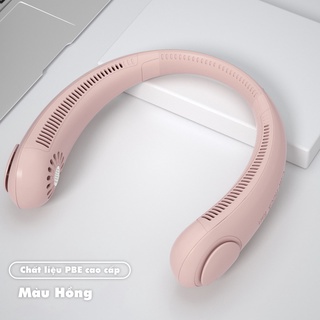 Quạt Mini Đeo Cổ Siêu Mát 3 Tốc Độ Gió Tiện Lợi , An Toàn , Pin 4000mah - Sử Dụng 8 - 12 Tiếng (Bảo Hành 12 Tháng)