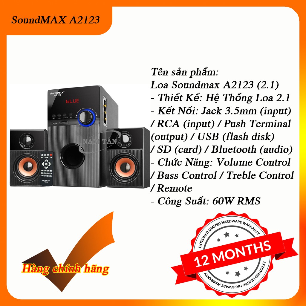 Loa máy tính Soundmax A2123 (hàng chính hãng)