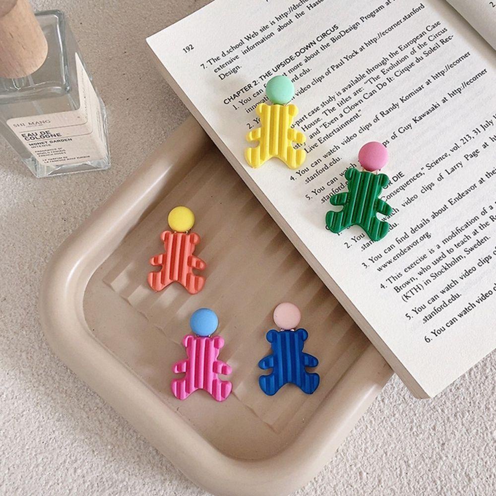 Kẹp Tóc Hình Gấu Màu Kẹo Phong Cách Hàn Quốc Thời Trang Cho Nữ