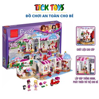 HỘP XẾP HÌNH KIỂU LEGO FRIENDS - TIỆM BÁNH CUPCAKE CỦA NAOMI 444 CHI TIẾT - LEGO CON GÁI 10496