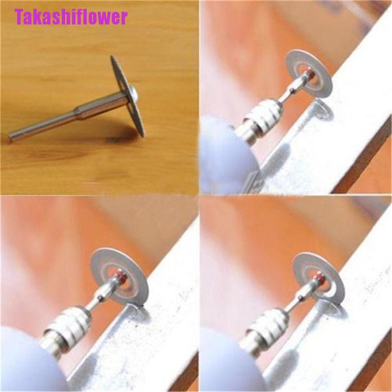 (Hàng Mới) Bộ 5 Cái Máy Mài Kim Cương 22mm + 1 Trục Cho Dremel