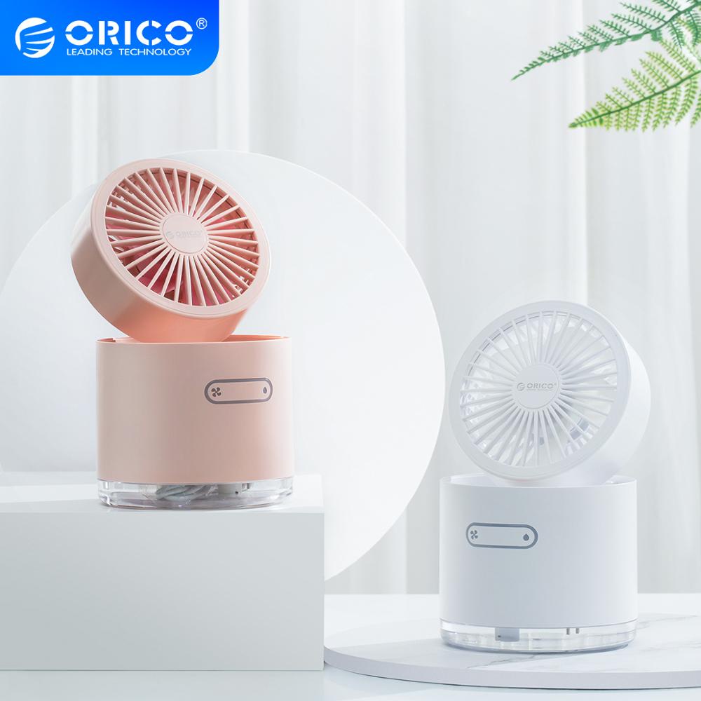 Quạt Phun Sương 2 trong 1 Tạo Ẩm Có Đèn LED Điều Chỉnh 3 Tốc Độ Có Thể Sạc Lại USB ORICO HUMF-D-22