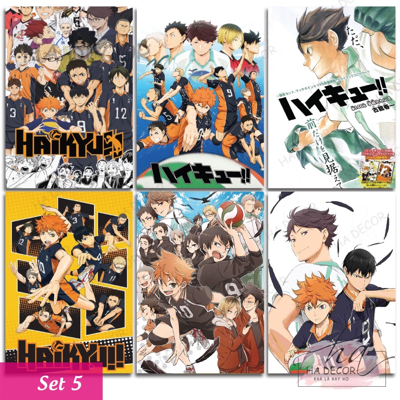 Combo 6 Tranh Poster Anime Haikyuu - Vua Bóng Chuyền  Áp phích anime manga trang trí phòng