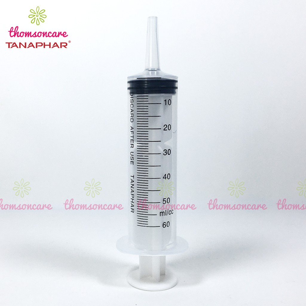 Hộp 25 chiếc Bơm tiêm y tế cho ăn 50ml - đốc bơm dài để bón ăn qua đường xông, Combo 25 ống bơm