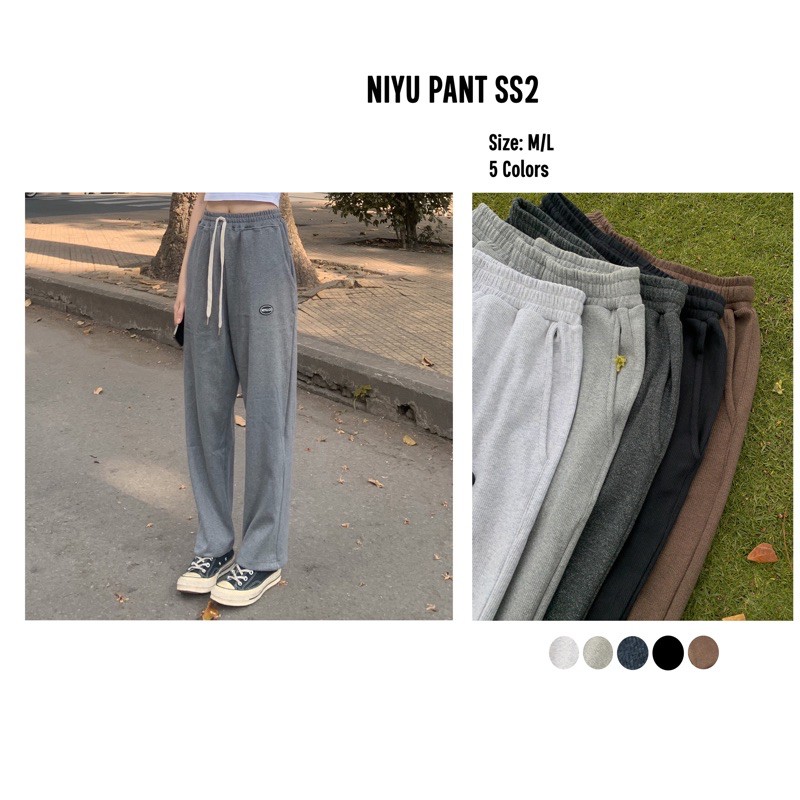 NIYU PANTS SS2 - 7 Màu Sắc - Quần Ống Xuông Vải Bo Gân