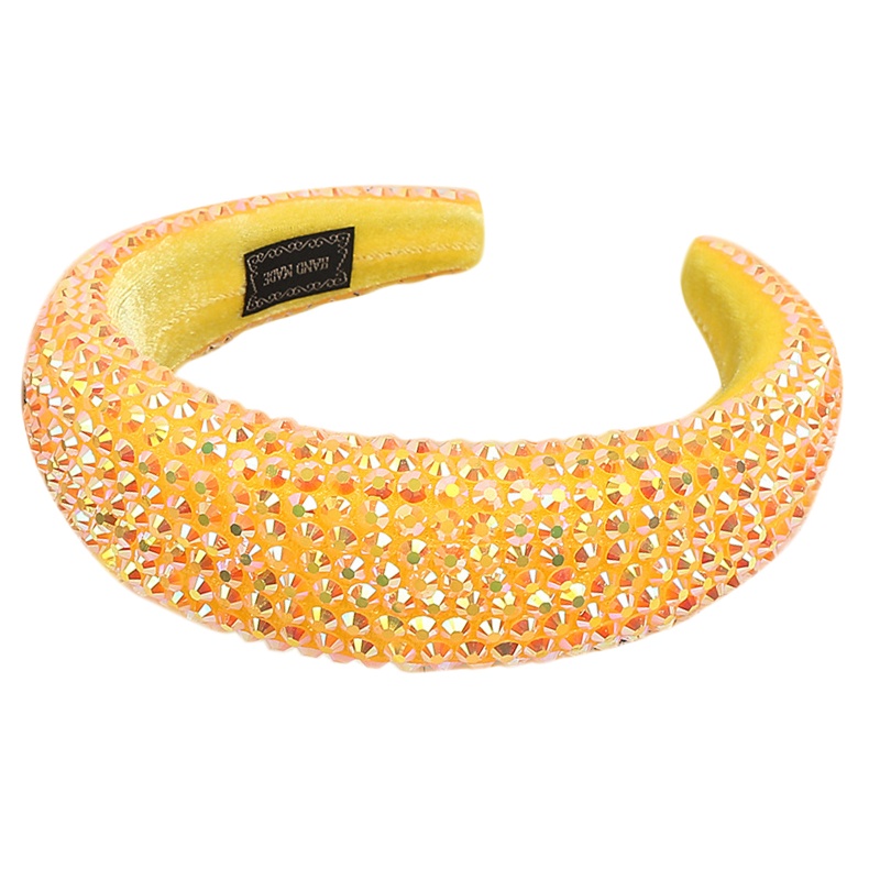 Flgo Băng Đô Cài Tóc Đệm Nhung AB Đính Đá Lấp Lánh