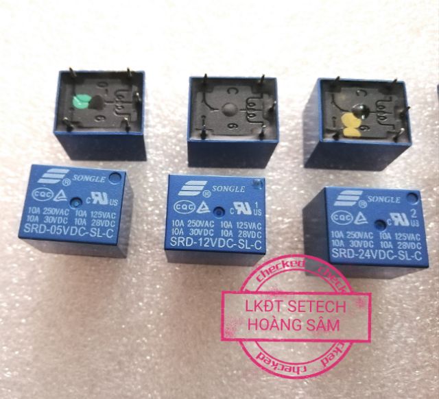 Relay Rơle Rơ le 5 chân 5V/12V/24V: SRD-05VDC-SL-C;SRD-12VDC-SL-C;SRD-24VDC-SL-C