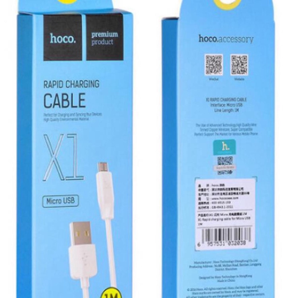 Cáp sạc Hoco X1 Micro Usb chính hãng cho Android dài 1m