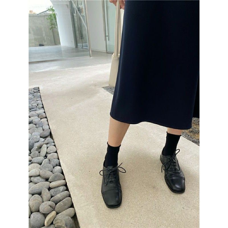 Giày oxford nữ da dê đế gỗ da cực mềm vintage - Có ảnh thật