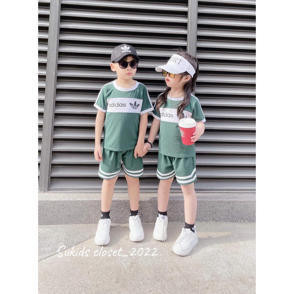 Bộ Thể Thao Mùa Hè Cho Bé Trai Bé Gái Chất Cotton Cao Cấp