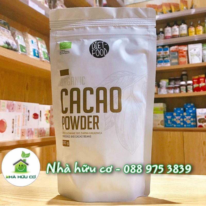 Bột cacao nguyên chất/Cacao thô hữu cơ Diet Food - Organic Cacao Powder - Date: 19/12/2022 - Nhà hữu cơ