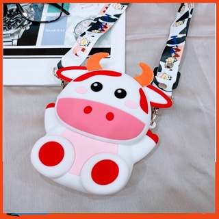 Túi đeo chéo mini Silicon cho bé hình Động vật ngỗ nghĩnh dễ thương phong cách Hàn Quốc