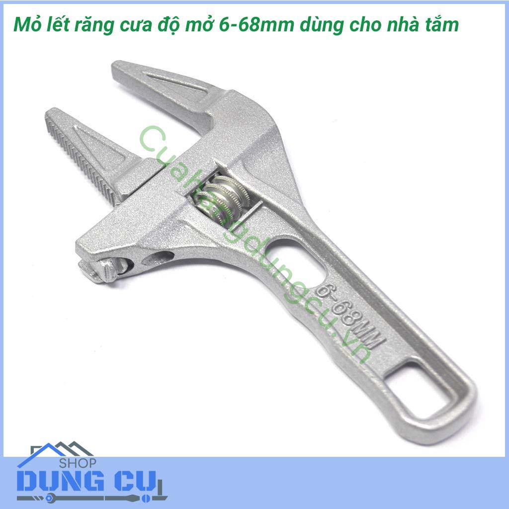 Mỏ lết ngắn lưỡi răng cưa độ mở lớn từ 6-68mm