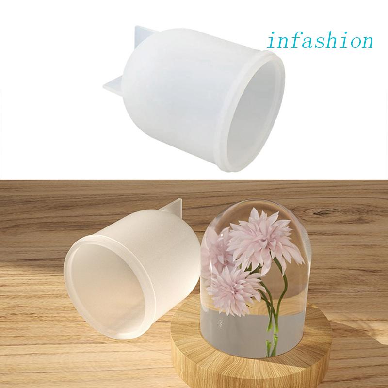 Khuôn Silicone Làm Hoa Khô Bằng Nhựa Resin Hình Trụ Để Bàn Diy