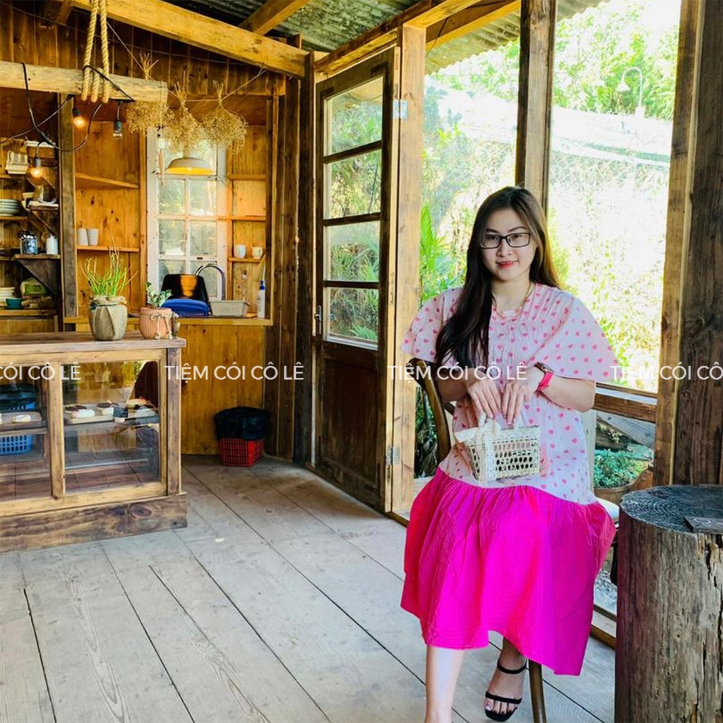Túi cói, làn cói mini đi biển nơ ren xinh xắn điệu đà cho mẹ và bé - Tiệm Cói Cô Lê