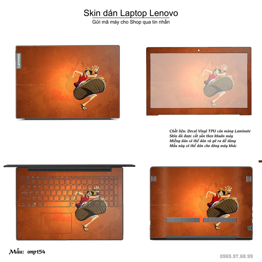 Skin dán Laptop Lenovo in hình One Piece nhiều mẫu 19 (inbox mã máy cho Shop)