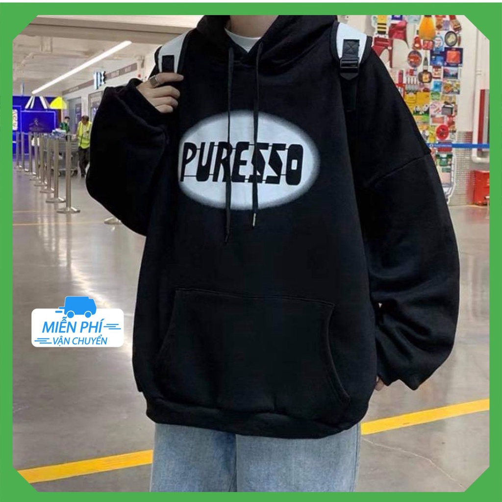 Áo hoodie nam nữ phong cách ovesize PURESSE vải dày from rộng unisex nỉ bông | BigBuy360 - bigbuy360.vn