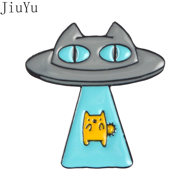 Ghim Cài Áo Hình Hành Tinh Hoạt Hình UFO / Mèo / Phi Hành Gia / Vũ Trụ Ngộ Nghĩnh