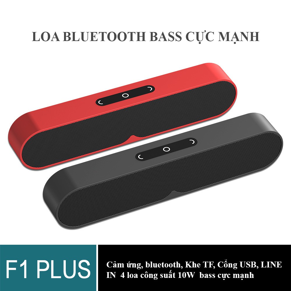 Loa bluetooth F1 Plus dành cho điện thoại, hỗ trợ khe TF gắn thẻ nhớ, cổng USB, cổng AUX 3.5mm âm thanh cực đỉnh nhỏ gọn