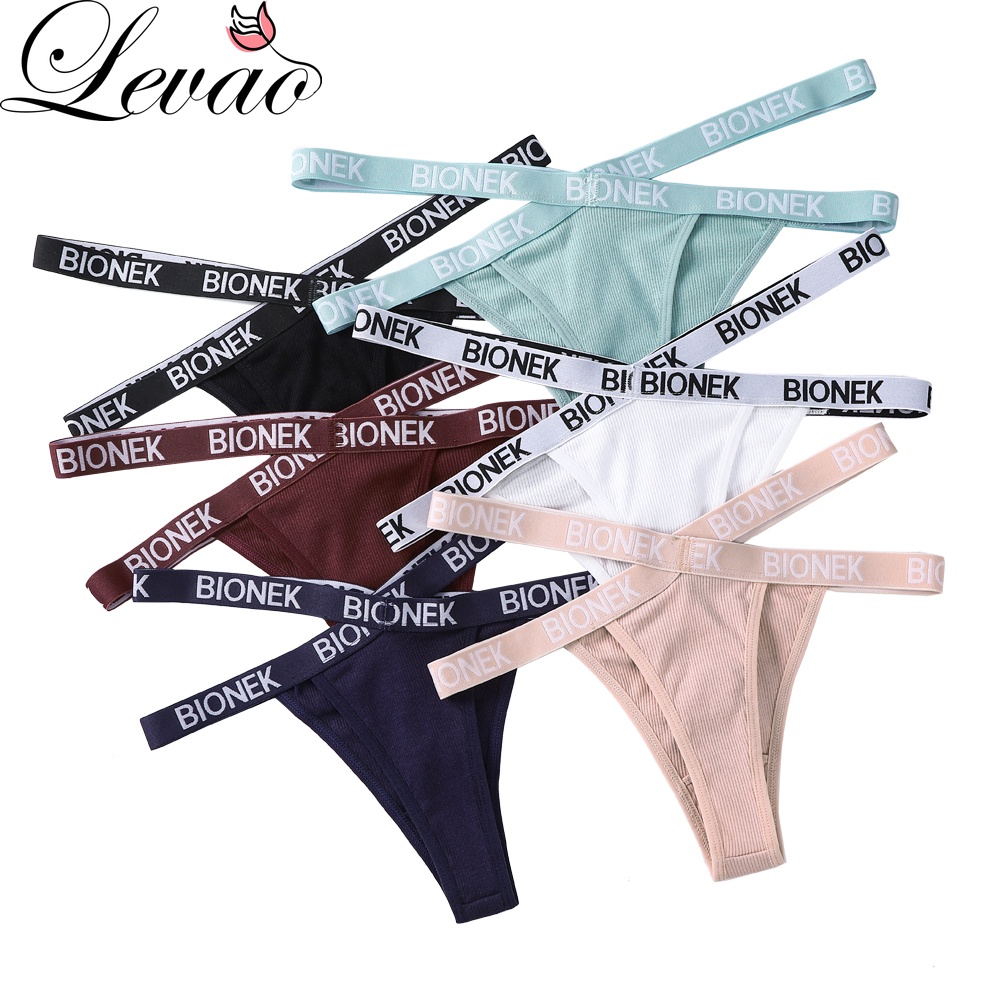Quần Lót Levao Lưng Cao Trung Bình In Chữ Thoải Mái Thời Trang Cho Phụ Nữ