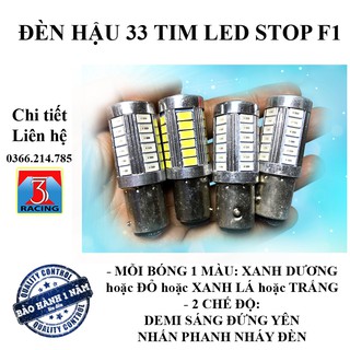 1 Đèn hậu bóng hậu nháy hậu 33 tim led, đèn hậu stop F1 cực đẹp - 3T RACING