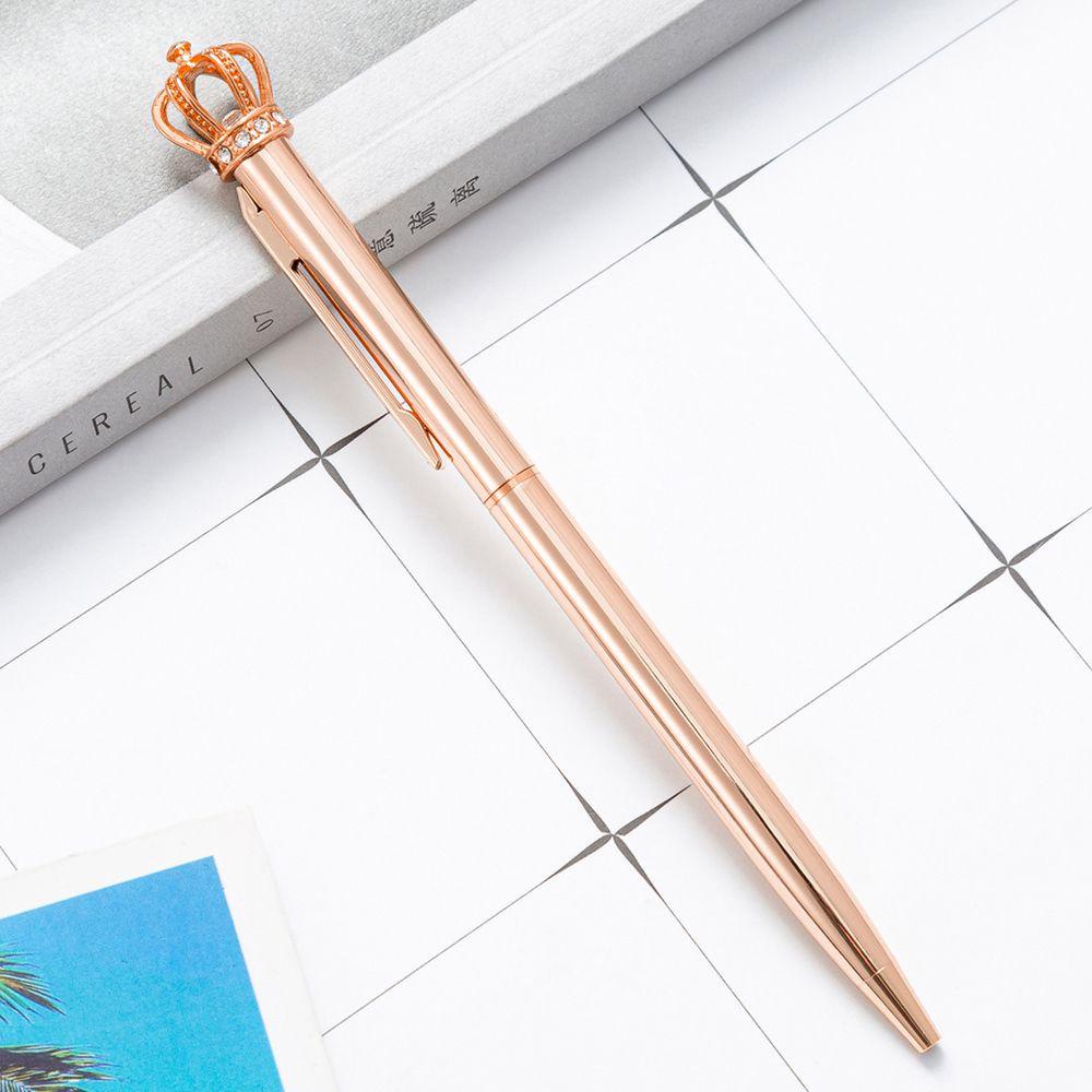 Bút Bi Ngòi 1.0mm Hình Vương Miện Lấp Lánh Thời Trang|Bút Bi Kim Loại Hình Vương Miện Xinh Xắn
