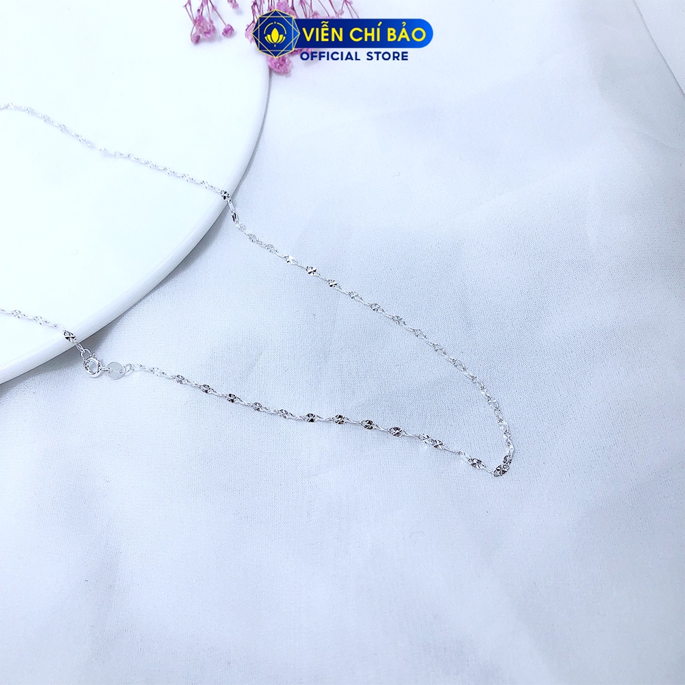 Dây chuyền bạc nữ phay xoắn  chất liệu bạc 925 thời trang phụ kiện trang sức nữ Viễn Chí Bảo D400349x