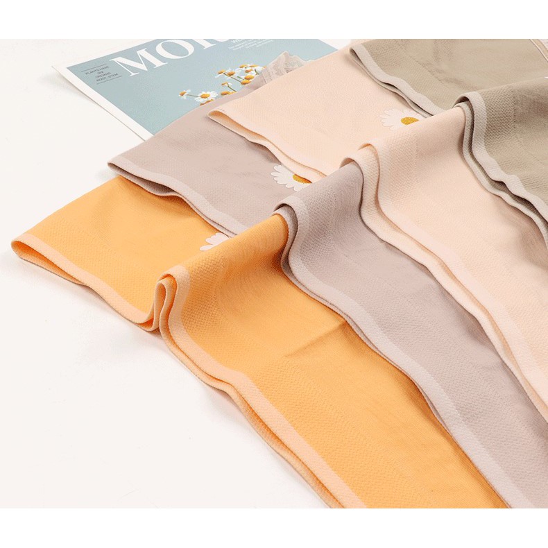Quần lót nữ, set hộp 4c quần lót kháng khuẩn in hoa cúc chất cotton Freesize