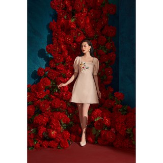 OLV - Đầm thêu Rachel Square Neck Embro