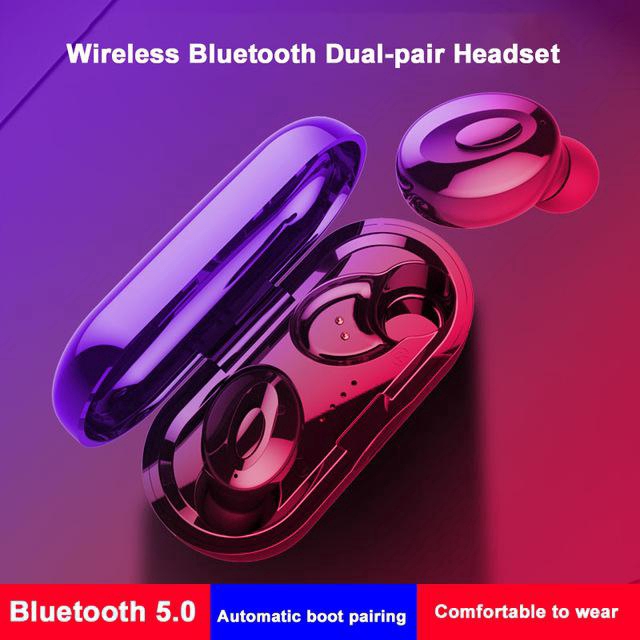 Bộ tai nghe nhét trong bluetooth 5.0 không dây chống thấm nước kèm hộp đựng