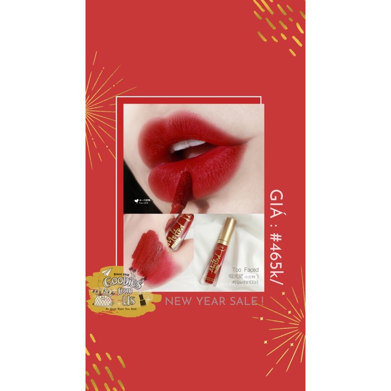 Son kem lì Too Faced Melted Matte Liquid Lipstick - màu Nasty Girl