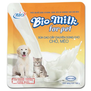 Bio Milk 100gr Sữa cao cấp chuyên dùng cho chó, mèo