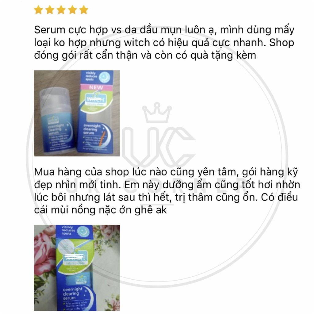 [Serum] Tinh chất dưỡng da mụn Overnight Clearing Serum 50mL Witch Deep Action Freedom