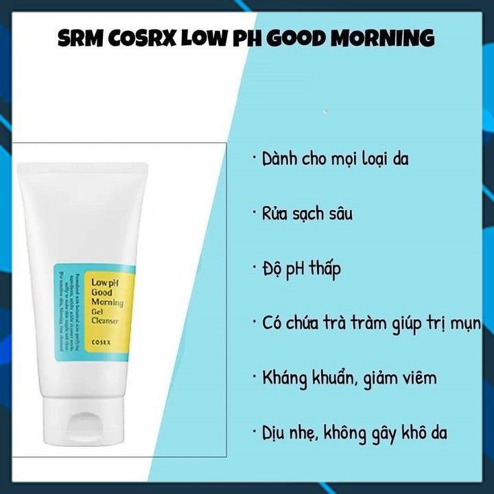[Hàng Chính Hãng]Sữa Rửa Mặt Cosrx Low pH Good Morning Gel Cleanser 150ml White Store | BigBuy360 - bigbuy360.vn