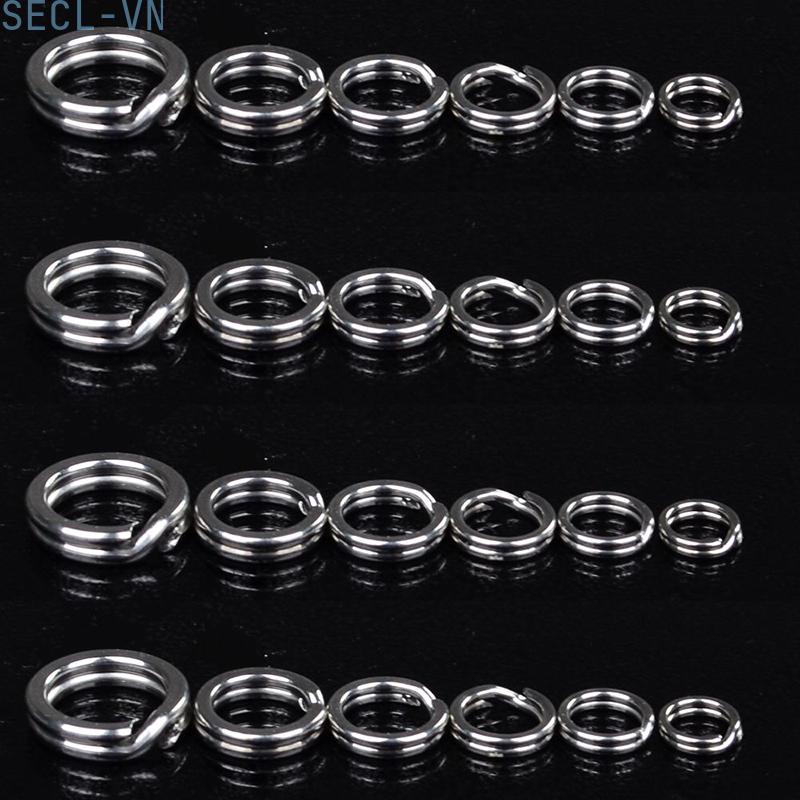 Fishing Split Ring Silver 100pcs Double Loop Snap Swivel Stainless Steel