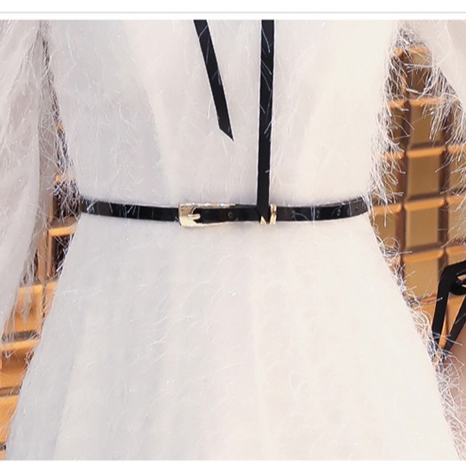 Đầm dạ hội dự tiệc dài lông commuter phong cách Pháp bigsize màu trắng thắt eo giá rẻ tốt đẹp | BigBuy360 - bigbuy360.vn