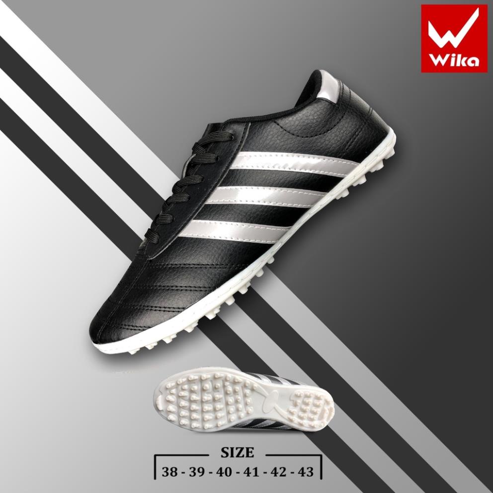 Giày Bóng Đá WIKA Thiết Kế 3 Sọc Có Đế Đinh TF Hỗi Trợ Bám Trụ Sân Cỏ Tốt, Khâu Full Chắc Chắn 2017 PU-2