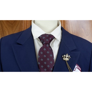 Cà Vạt 8cm Polysilk -  Red Square Geomatric