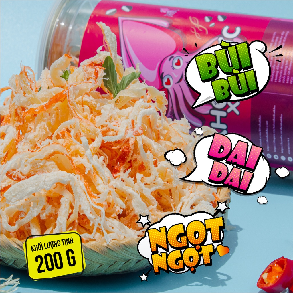Mực hấp nước dừa xé sợi 230g đồ ăn vặt ngon giá rẻ Đệ Nhất Khô Đặc Sản Phan Thiết AV01