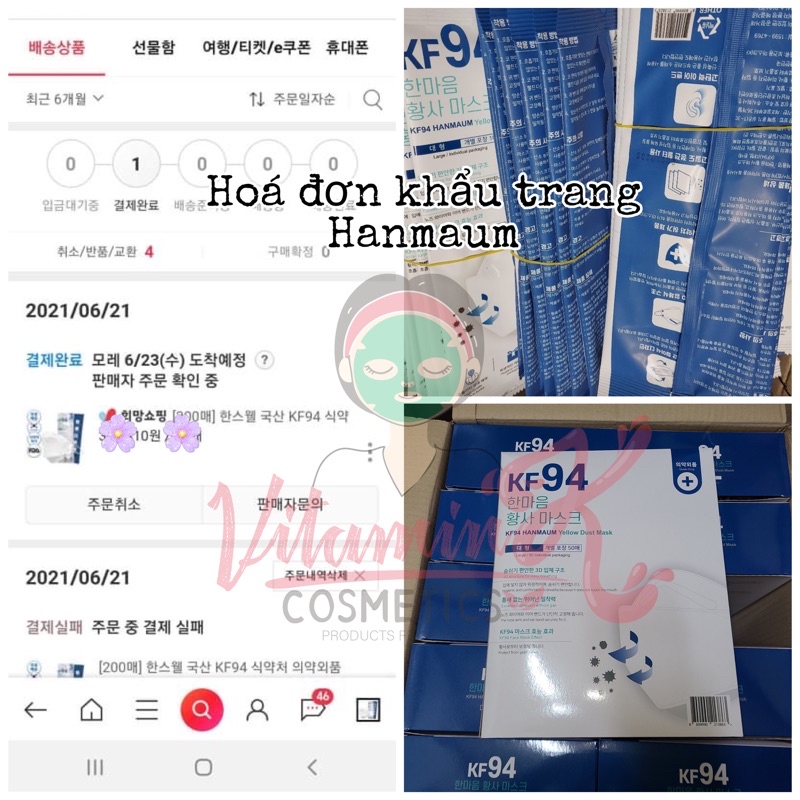 [ẢNH THẬT TẠI HÀN] KHẨU TRANG KF94 LỌC BỤI MỊN HÀN QUỐC HANMAUM KOREA & NANOTECH KOREA | BigBuy360 - bigbuy360.vn