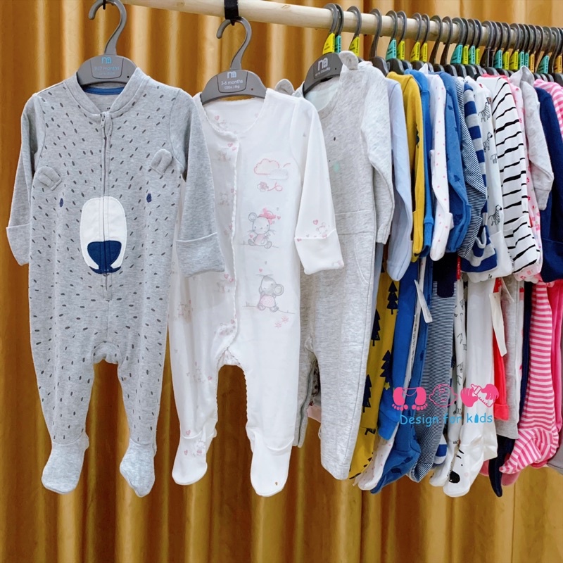 (Chọn mẫu) Sleepsuit, bodysuit Mother.care hàng xuất dư cho bé 3-6m (5-7kg), 6-9m (6-8kg