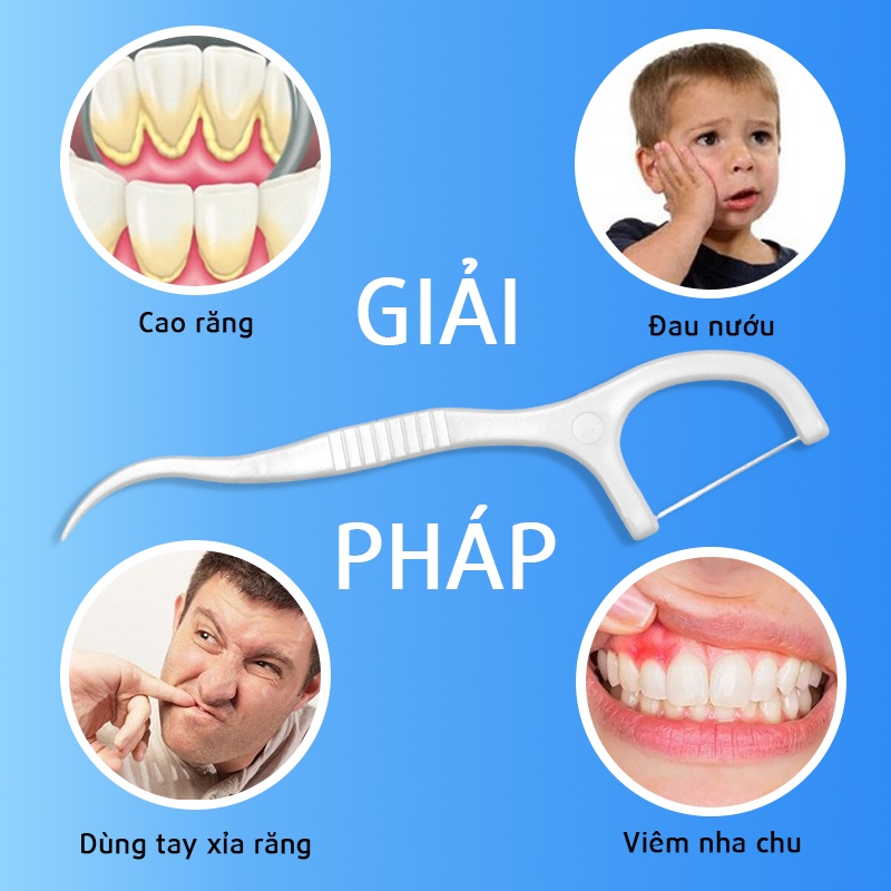 Tăm kẽ răng hộp 50 chiếc, chỉ nha khoa dùng 1 lần